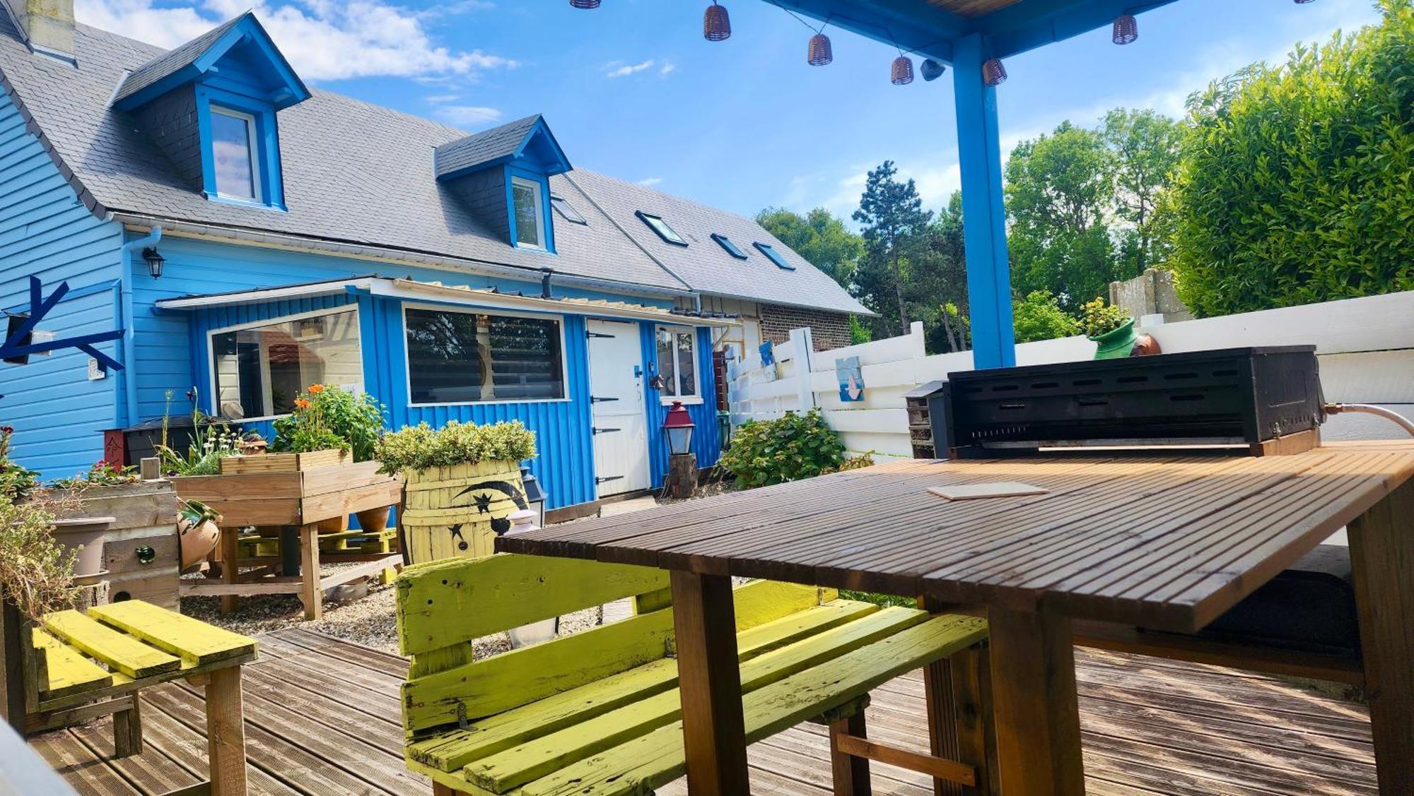 La Petite Maison En Bois Bleue Quiberville Zewnętrze zdjęcie